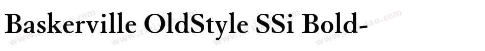 Baskerville OldStyle SSi Bold字体转换